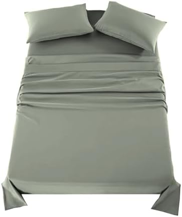 Kingnex Oversized King Flat Sheet 132x110 Top Sheet Only Sage