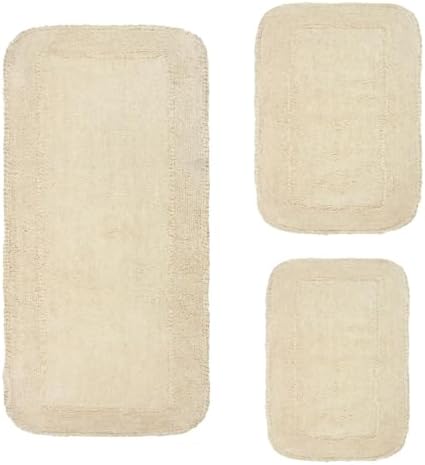 Home Weavers Radiant Collection 100% Cotton Bathroom Rugs Set