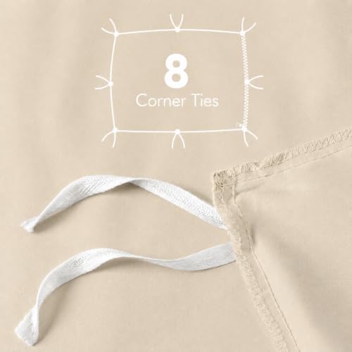 Duvet Cover Twin/Twin XL, 2 PC Cotton Like Polyester, Zipper Closure