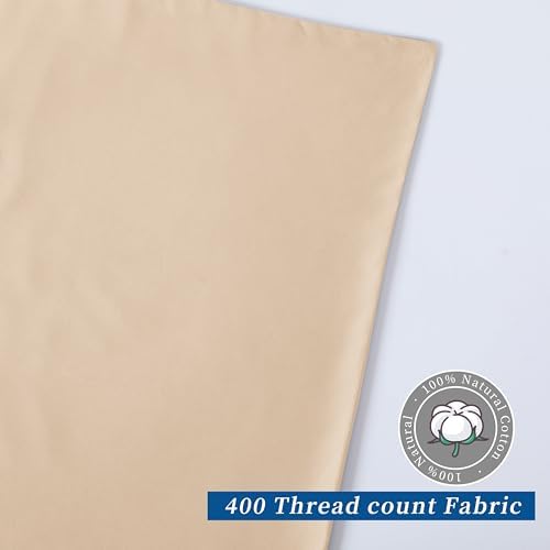 Standard Pillow Protector Set of 2, 100% Egyptian Cotton Pillow Cases