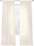 Solid Begin Semi Sheer Curtains 108 Inches Long Window Treatments