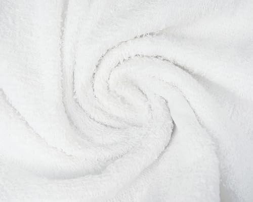 ZUPERIA White Bath Towels Bulk 60 Pack (20 x 40 Inches) - 100% Cotton