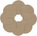 Round Placemats Set of 8 Beige Textured Woven Pattern Place Mats