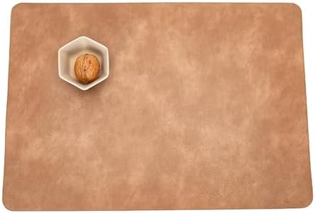 Daesar Dining Table Mat Set for 6, Rectangular Placemats Solid Color
