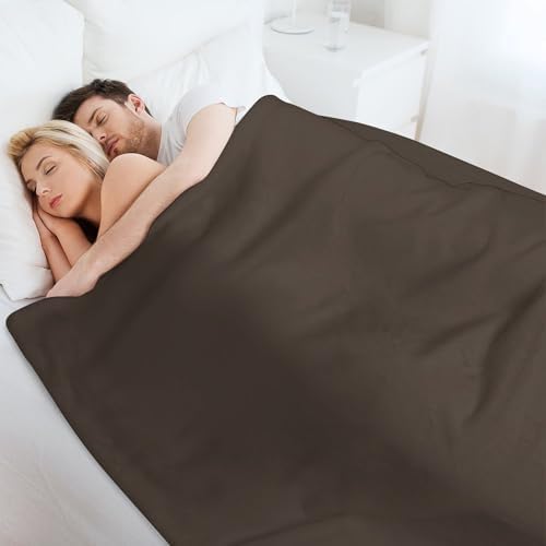 Soft Plush Blanket, Dark Gray-Brown Taupe Color Warm Cozy Throw