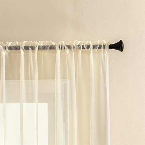 GYROHOME Basic Rod Pocket Sheer Voile Curtain, Sunlight Filtering