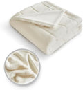Sophia & William Dual-Sided Faux Rabbit Fur Throw Blanket, 90" x 90"