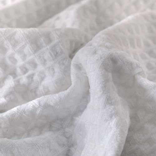 meadow park Cozy Waffle Weave Chenille Thermal Bed Blanket Queen 90” x