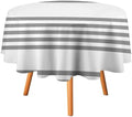 Grey and White Tablecloth Washable Dinng Table Covers Decorative for