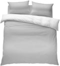 4 Pieces Duvet Cover Queen Bedding Sets Gray Gradient Modern