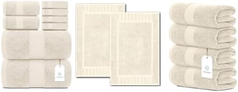White Classic Ivory 8 Piece Towel Set