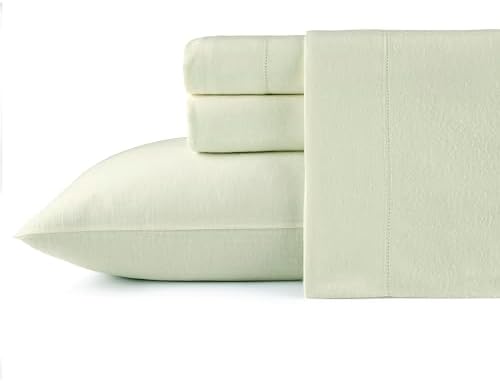 Pointehaven 180 GSM Brushed Cotton Solid Color Flannel Sheet Sets