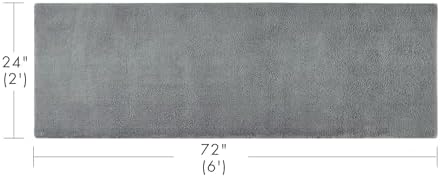 Madison Park Marshmallow Highly Absorbent Bath Runner, 24 x 72, Grey