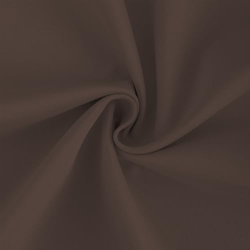 DONREN Brown Pinch Pleated Blackout Curtains with Hooks - 72 inch
