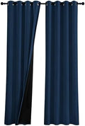 RYB HOME 100% Blackout Curtains for Bedroom Living Room 96 inches Long