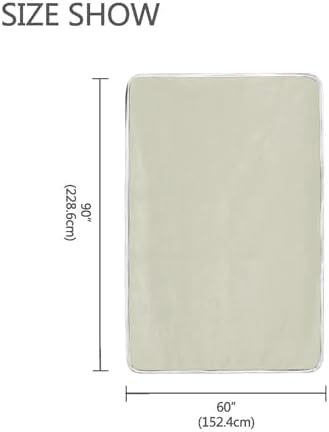 Beige Plush Throw Blankets for Bed Couch and Living Room Suitable