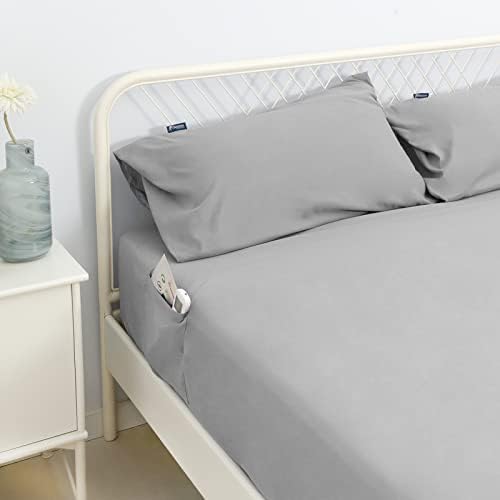 Moonsea Twin XL Sheet Sets Extra Deep Pocket, 3Pcs with Side Pocket