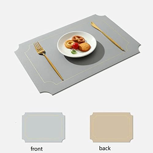 Front Back Two-Color Placemats for Dining Table Set of 4,Heat