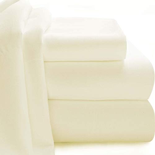 Baltic Linen Soft and Cozy Microfiber Sheet Set King Ivory 4-Piece Set