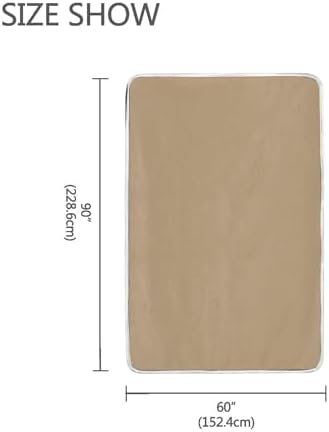 Tan Plush Throw Blankets for Bed Couch and Living Room Suitable 60x90