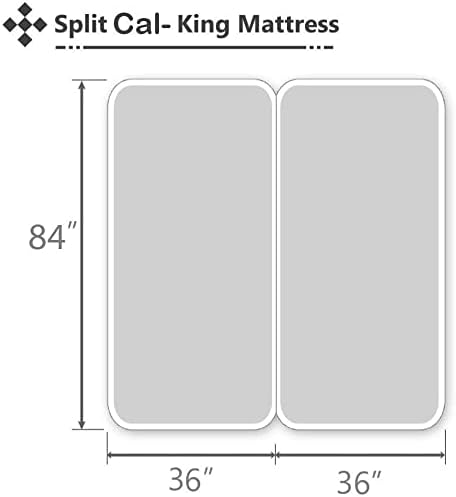 Split California King Bed Sheet Set (5 Piece) 600 Thread Count-100%