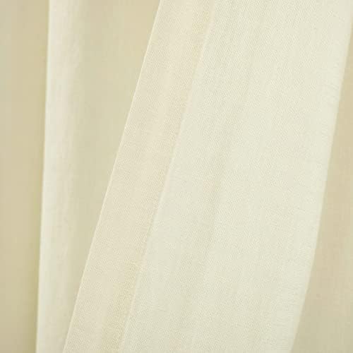Lush Decor Belgian Flax Linen Blend Window Curtain Panel Single 50" W