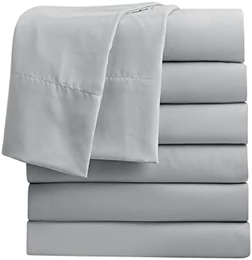 FreshCulture King Flat Sheets Only, Pack of 6, Soft Microfiber Bedding