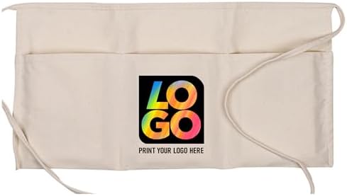 Custom Printed Big Accessories 3-Pocket Waist Apron for Work & Events