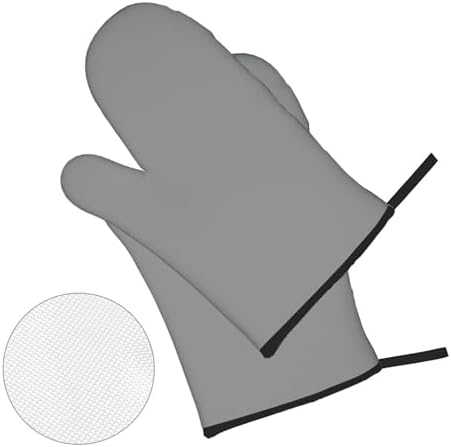 4Pcs Oven Mitts and Potholders, Modern Minimal Trendy Light Gray Oven