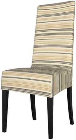 Dining Slipcover Modern Neutral Color Stripes Print Slipcovers for