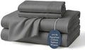 100% Egyptian Cotton King Sheets Dark Grey, 1000 Series, 16" Deep