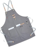 Nordic Adjustable Industrial Style Apron Canvas Pockets Halter with