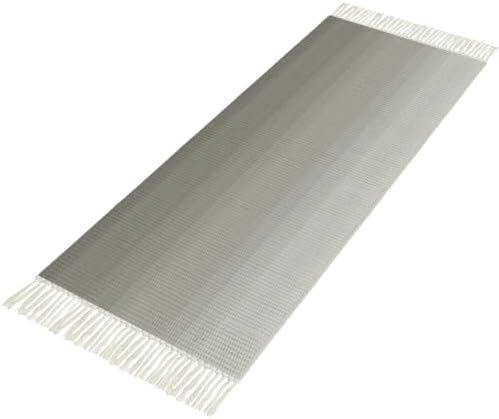Brown Ombre Hallway Runner Rug 2'x5', Farmhouse Brown Gradient Striped