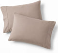 Bedsure King Size Pillow Cases Set of 2 - Khaki Brushed Microfiber