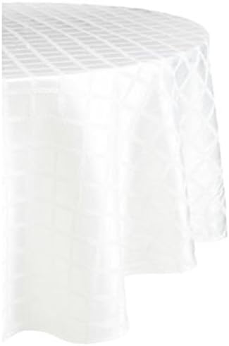 Lenox Laurel Leaf Tablecloth, White - 90" W x 90" L Round