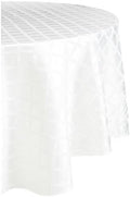Lenox Laurel Leaf Tablecloth, White - 90" W x 90" L Round