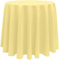 Ultimate Textile 96-Inch Round Polyester Linen Tablecloth, Cornsilk
