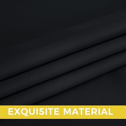 NICETOWN 100% Black Out Curtains 96 Inches Long 2 Panels for Living