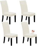 Easy-Going Stretch Dining Room Chair Slipcovers Set of 4, Ivory