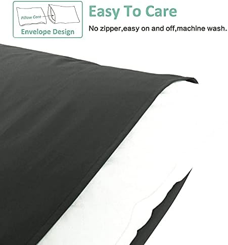 NTBAY Microfiber King Pillowcases, 2 Pack, 20 x 36, Dark Grey