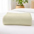 Cottingon 100% Cotton Queen Waffle Weave Blanket - Cooling Lightweight