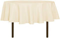 sancua Round Tablecloth 70 Inch Fits 20-58 Inch Tables, Beige