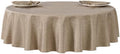 Flaxen 70inch Round Polyester Linen Farmhouse Tablecloth