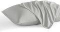 NTBAY Standard Microfiber Pillowcases, Set of 2, Light Grey