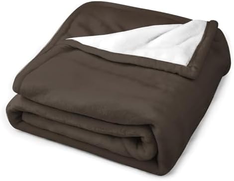Soft Plush Blanket, Dark Gray-Brown Taupe Color Warm Cozy Throw