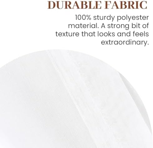 Dreaming Casa Rod Pocket Solid Sheer Curtains, White, 52" W x 96" L