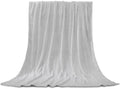 Grey Flannel Fleece Throw Blanket, Modern Solid Textured Simple