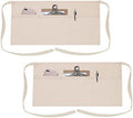 TOPTIE 2 Pack Waist Half Apron with 3 Pockets for Restaurant Waitress