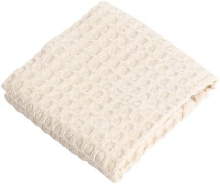 Bloomingville Cotton Waffle Weave Tea Towel, Cream