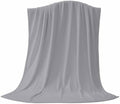 Throw Blanket Solid Color Soft Cozy Flannel Fleece Blanket Grey Warm